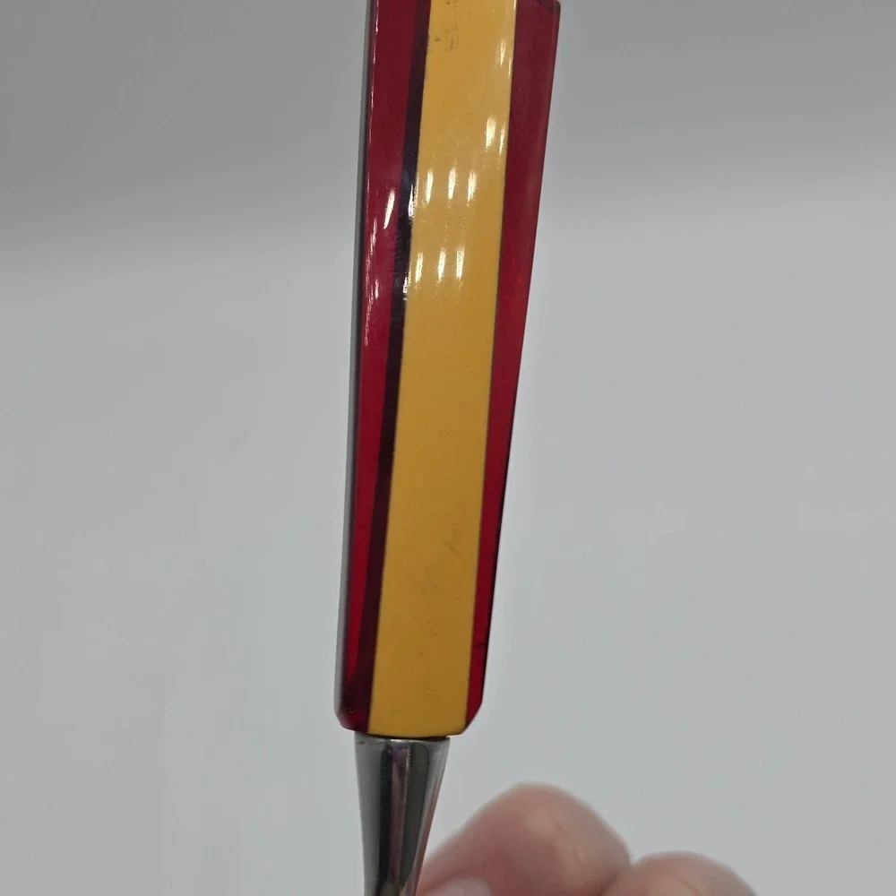 Vintage Red and Yellow Bakelite Handled Cake‎ Pie Server Spatula German Germany